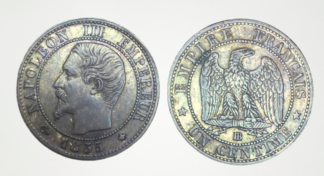 Productafbeelding 1 centime 1855 BB