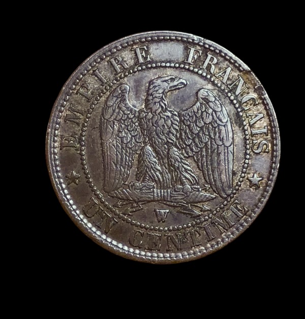 Productafbeelding 1 centime 1855 W ancre.