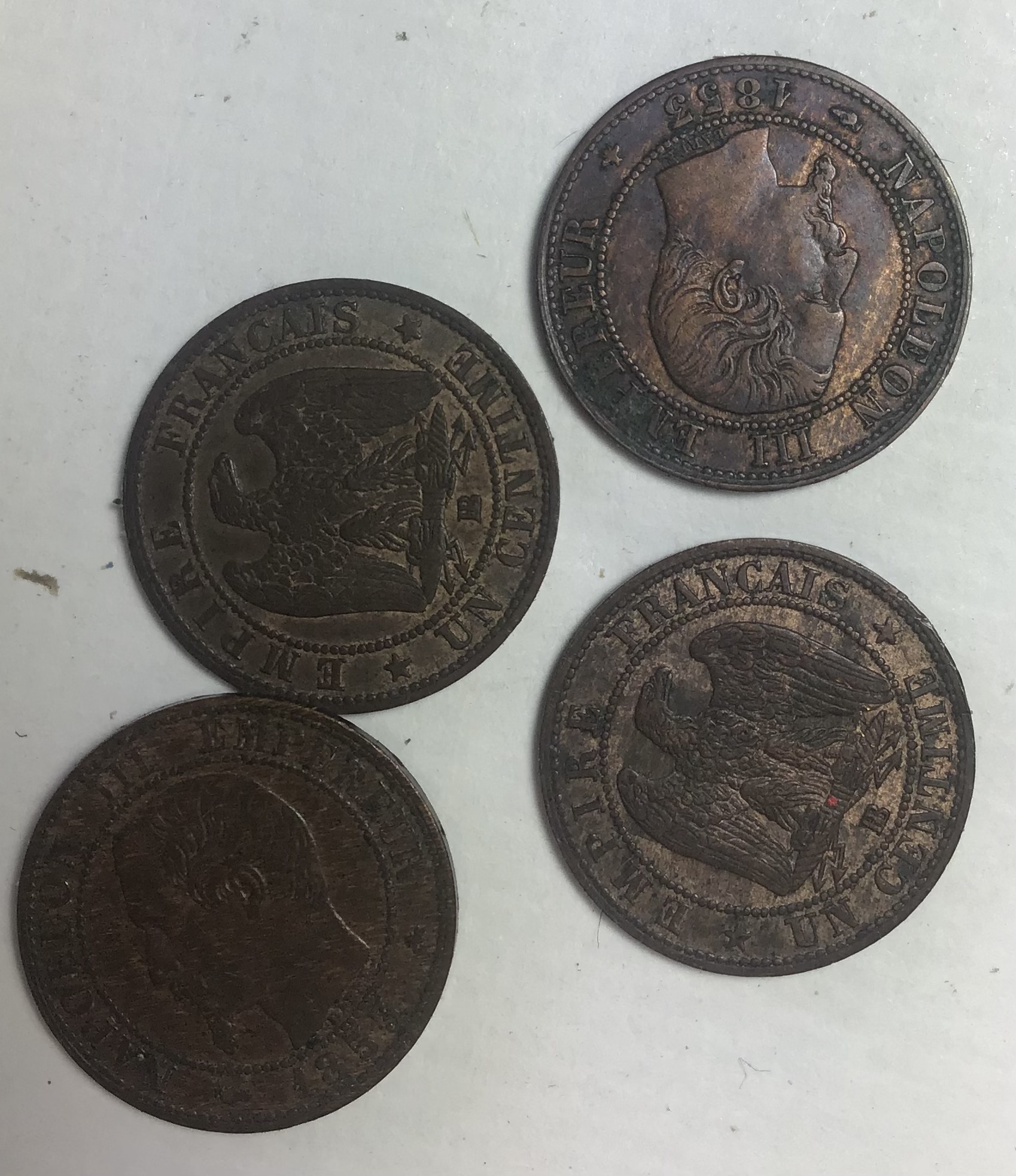 Product 178 monnaies de 1 centime Napoléon III frappées à Strasbourg miniatuur