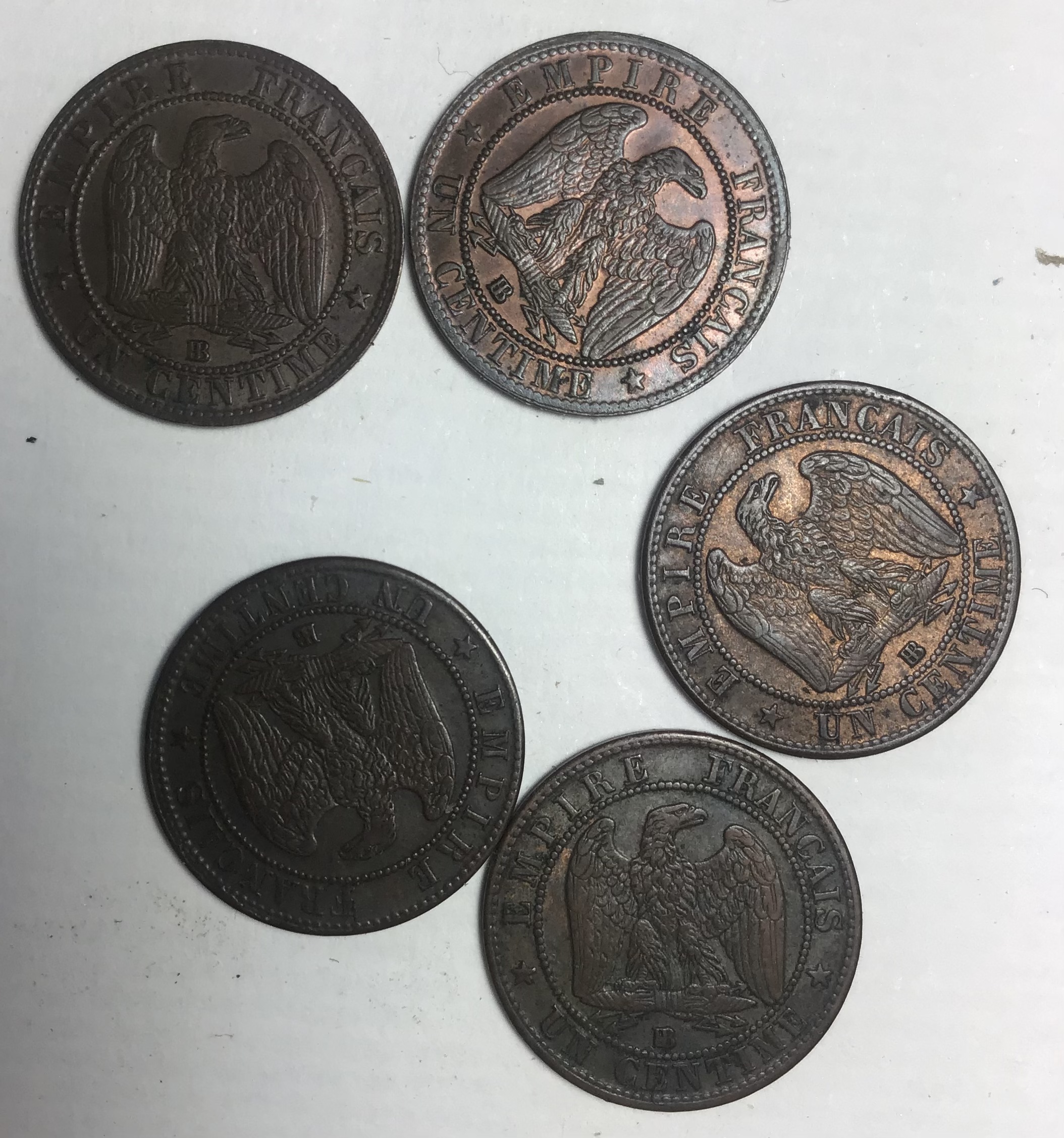 Product 178 monnaies de 1 centime Napoléon III frappées à Strasbourg miniatuur