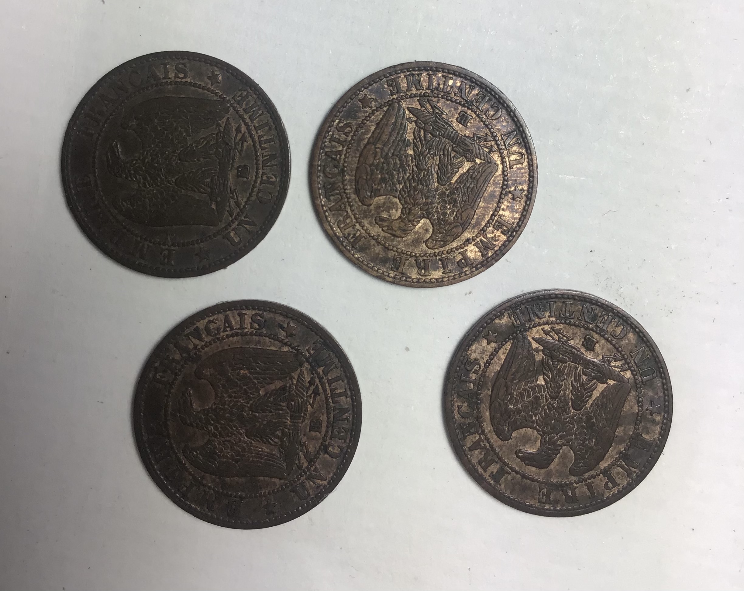 Product 178 monnaies de 1 centime Napoléon III frappées à Strasbourg miniatuur