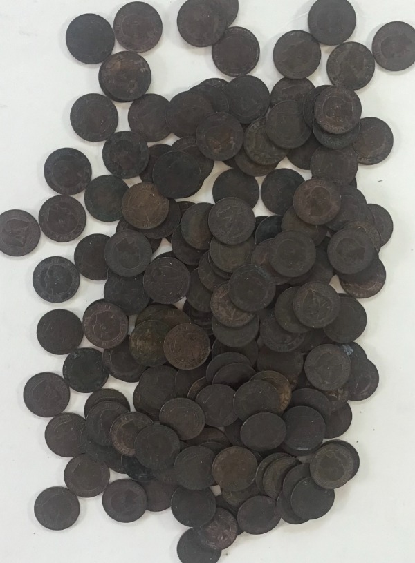 Productafbeelding 178 monnaies de 1 centime Napoléon III frappées à Strasbourg