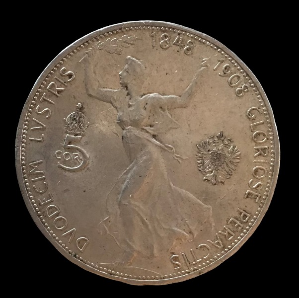 Productafbeelding 5 corona. 1908. Autriche - Hongrie.