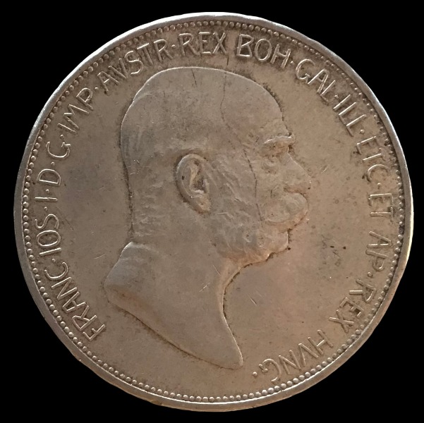 Productafbeelding 5 corona. 1908. Autriche - Hongrie.
