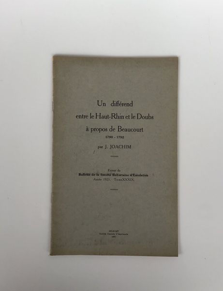 Product image À propos de Beaucourt.