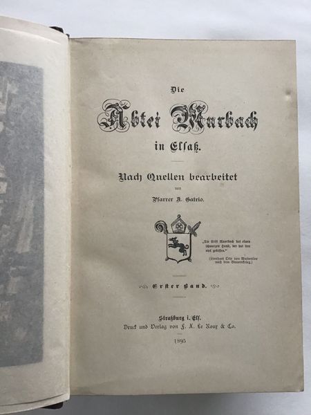 Productafbeelding Abbaye de Murbach. Gatrio.