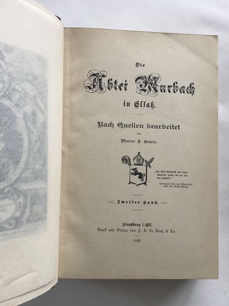 Productafbeelding Abbaye de Murbach. Gatrio.