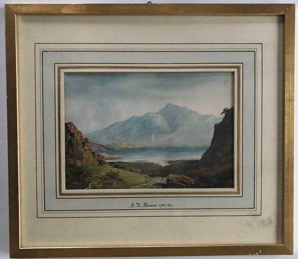 Image du produit Abraham Maurice Alméras. Vue d'un lac suisse.