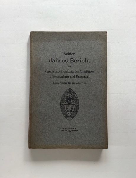 Produktbild Achter Jahres-Bericht des Vereins zur Erhaltung der Altertümer in Weissemburg und Umbegung.