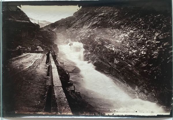 Productafbeelding Adolphe Braun. Route du Saint Gothard, chute de la Reuss au pont du diable.