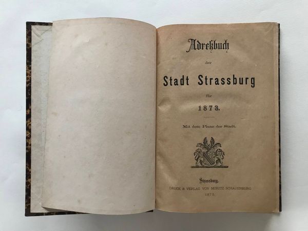 Produktbild Adressbuch der Stadt Strassburg.
