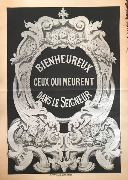 Product image Affiche funéraire. Bienheureux ceux qui meurent dans le Seigneur.