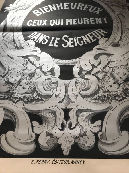 Product image Affiche funéraire. Bienheureux ceux qui meurent dans le Seigneur.