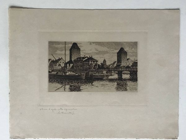 Image du produit Albert Koerttgé. Strasbourg. L'Ill et les ponts couverts. Bon à tirer.