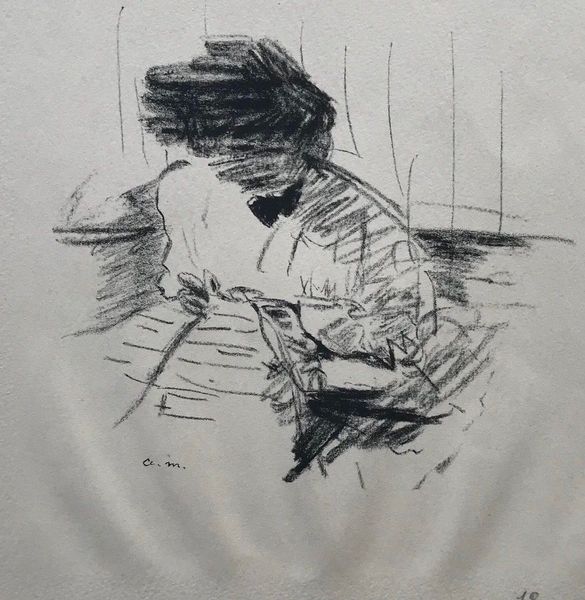 Produktbild Albert Marquet. Mère de l'artiste brodant.
