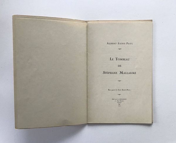 Productafbeelding Albert Saint-Paul. Pétales de nacre. Le Tombeau de Stéphane Mallarmé.
