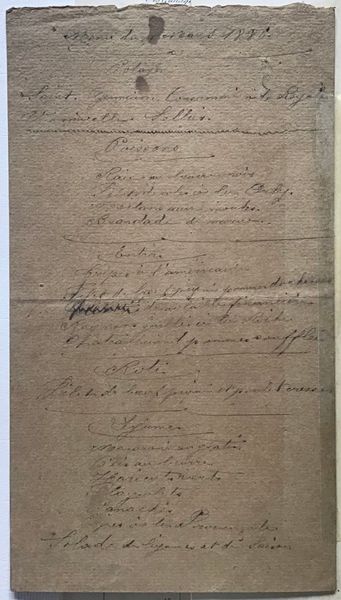 Produktbild Alfred Victor Choubrac. Menu. Café du Cercle.