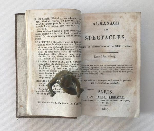 Productafbeelding Almanach des spectacles pour l'an 1824.