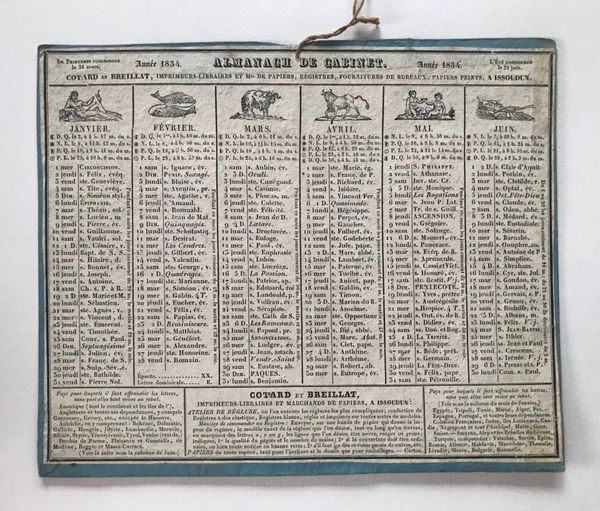 Produktbild Almanachs de cabinets ou 7 calendriers du début du XIXe siècle.