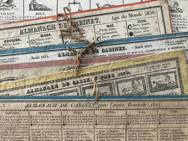 Produktbild Almanachs de cabinets ou 7 calendriers du début du XIXe siècle.