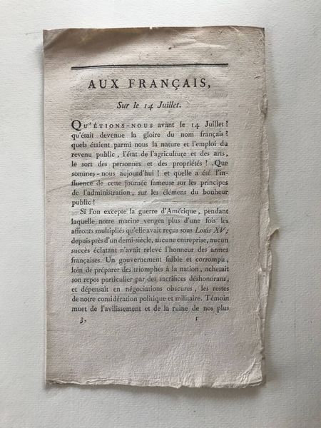 Image du produit Aux français sur le 14 juillet.