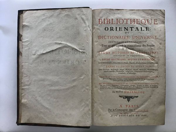 Image du produit Barthélemy d'Herbelot de Molainville. Bibliothèque orientale ou Dictionnaire universel.