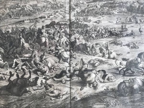 Produktbild Bataille de Mons et bataille de Peterwaradin. 2 grandes gravures de Jan van Huchtenburg.