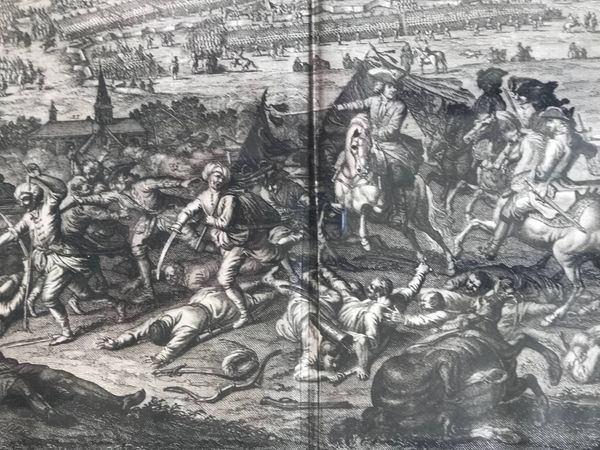 Produktbild Bataille de Mons et bataille de Peterwaradin. 2 grandes gravures de Jan van Huchtenburg.