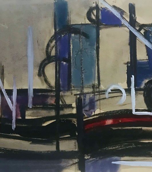 Productafbeelding Bernard Gantner. Gouache. Paysage industriel.