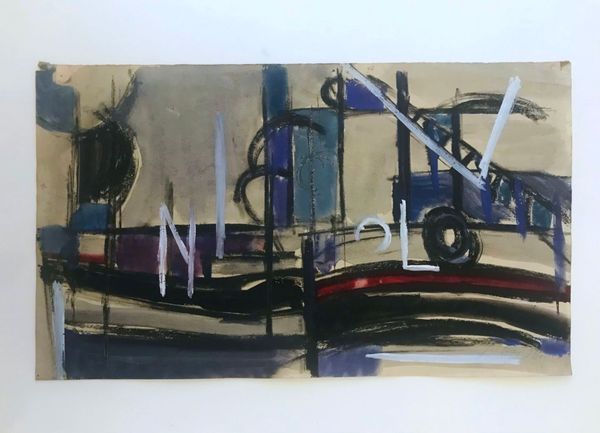Productafbeelding Bernard Gantner. Gouache. Paysage industriel.
