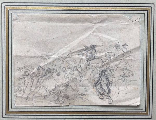 Image du produit Bonaparte au milieu de ses soldats. Dessin au crayon de F. T. Lix.