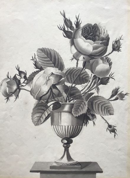 Productafbeelding Bouquet de roses. Dessin néoclassique. Vers 1820.