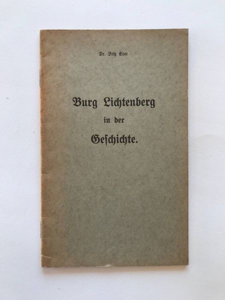 Image du produit Burg Lichtenberg. Fritz Eyer.
