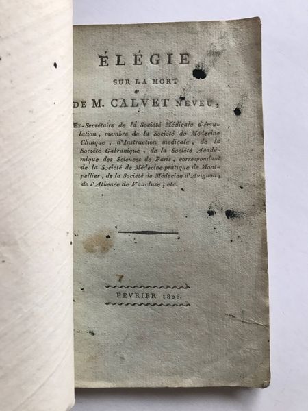 Produktbild Calvet neveu. 1808.