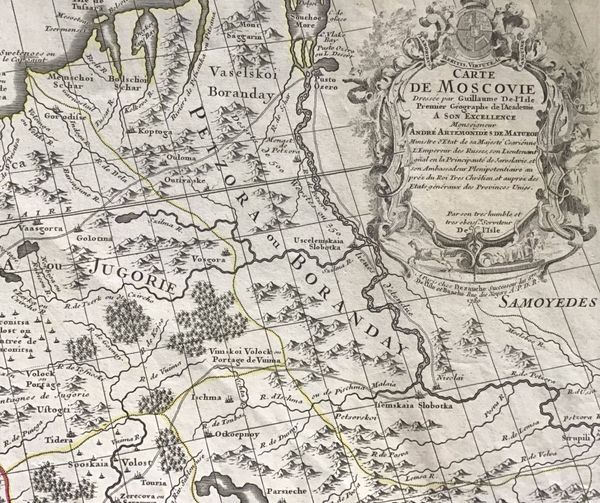Productafbeelding Carte de Moscovie dressée par Guillaume De L'Isle.