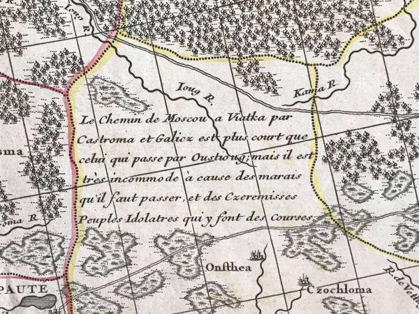Productafbeelding Carte de Moscovie dressée par Guillaume De L'Isle.
