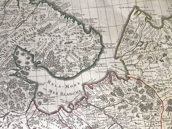 Productafbeelding Carte de Moscovie dressée par Guillaume De L'Isle.