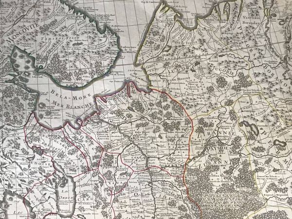 Productafbeelding Carte de Moscovie dressée par Guillaume De L'Isle.