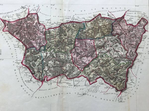 Product image Carte du Département des Vosges.