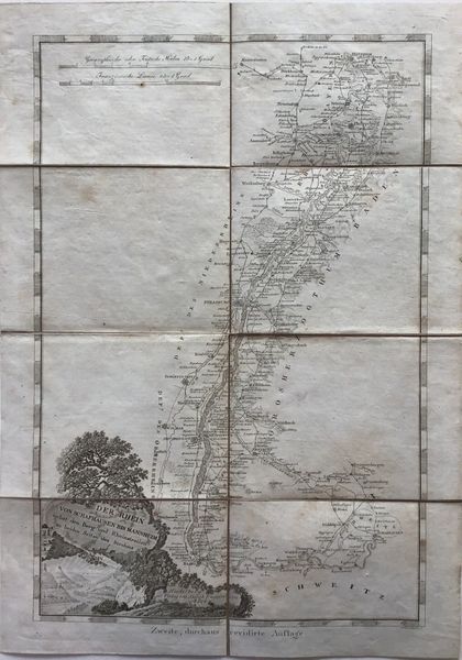 Productafbeelding Carte itinéraire du Rhin, depuis Schafhouse jusqu'en Hollande.