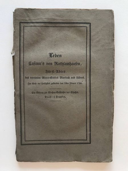 Image du produit Casimir de Rathsamhausen. Murbach.
