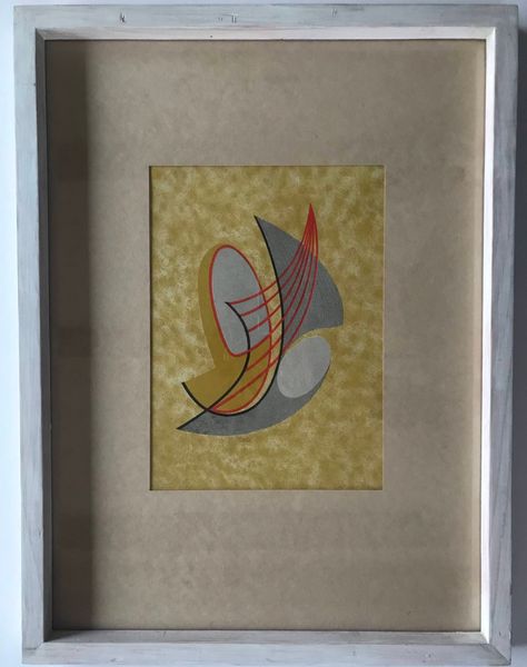 Produktbild Cesar Domela. Forme sur fond jaune.