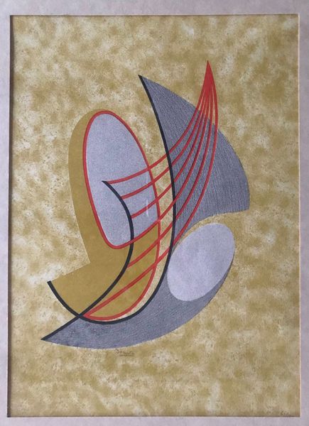 Produktbild Cesar Domela. Forme sur fond jaune.