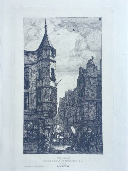 Productafbeelding Charles Meryon. Tourelle. Paris. 1861. Gravure sur cuivre.