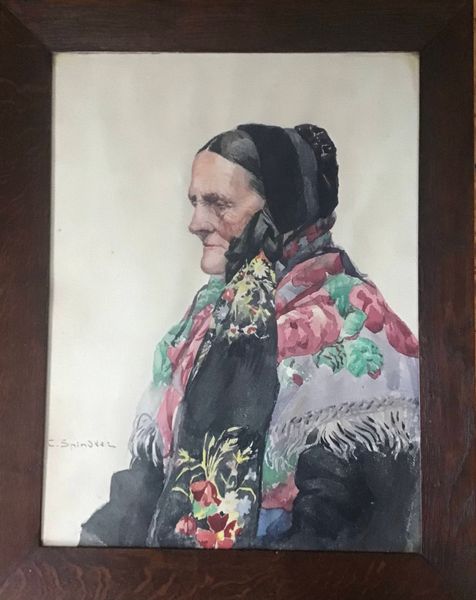 Product image Charles Spindler. Portrait d'une alsacienne au châle.