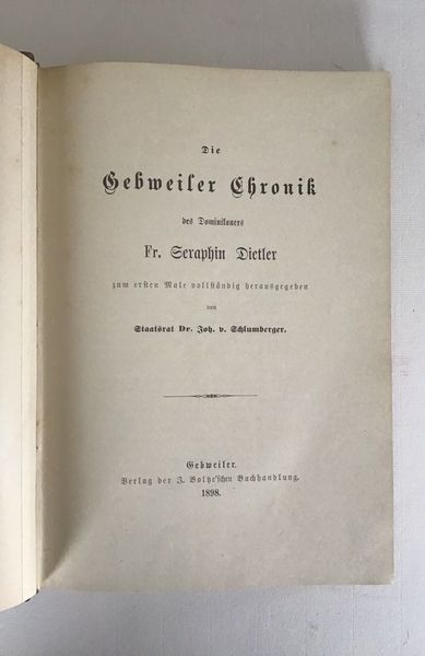 Produktbild Chronique de Guebwiller. Seraphin Dietler.