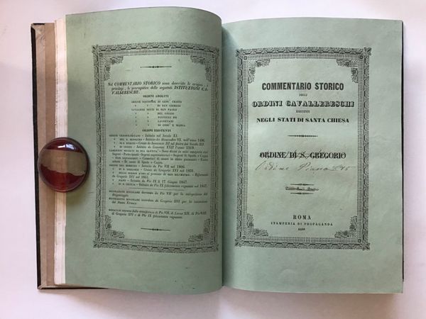Productafbeelding Commentario storico degli ordini cavallereschi esistenti negli stati di Santa Chiesa.