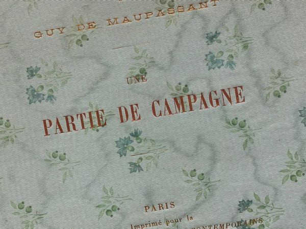 Image du produit Couverture de livre. Une Partie de campagne. Guy de Maupassant.