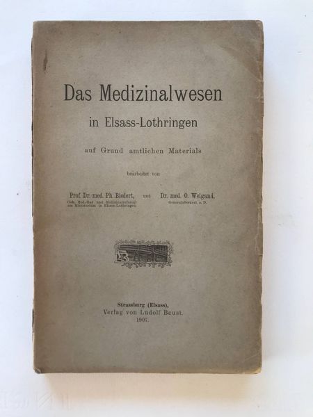 Productafbeelding Das Medizinalwesen in Elsass-Lothringen.