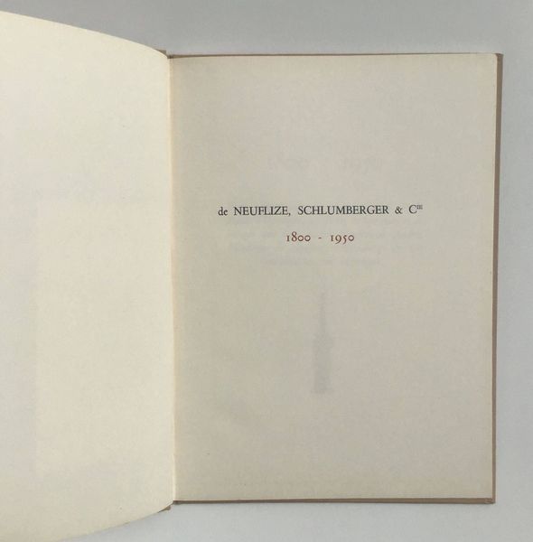 Productafbeelding De Neuflize, Schlumberger & Cie. 1800-1950.